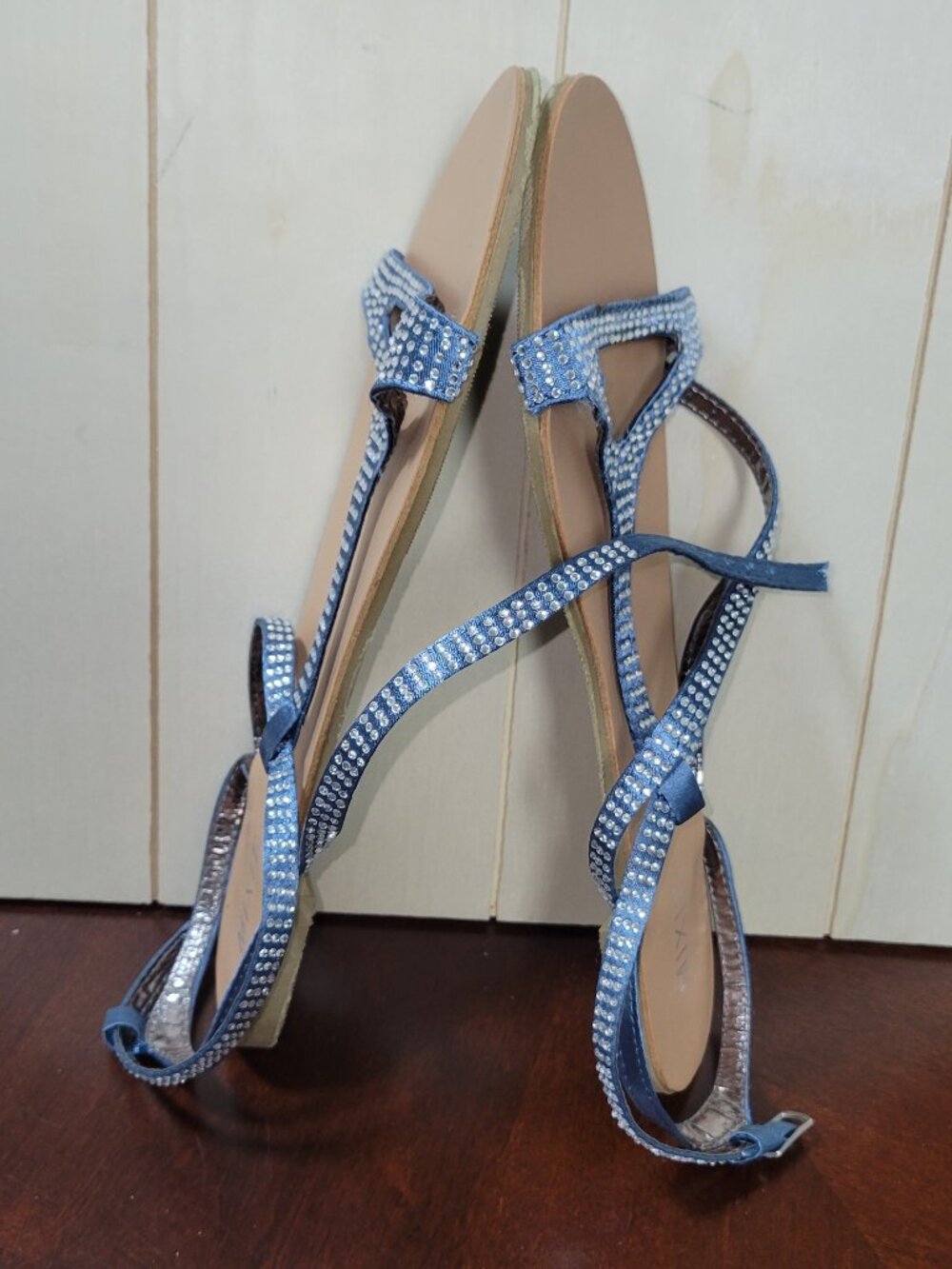 MIX IT Blue Strappy (Slide) Flat Sandal [Item #SSS06]